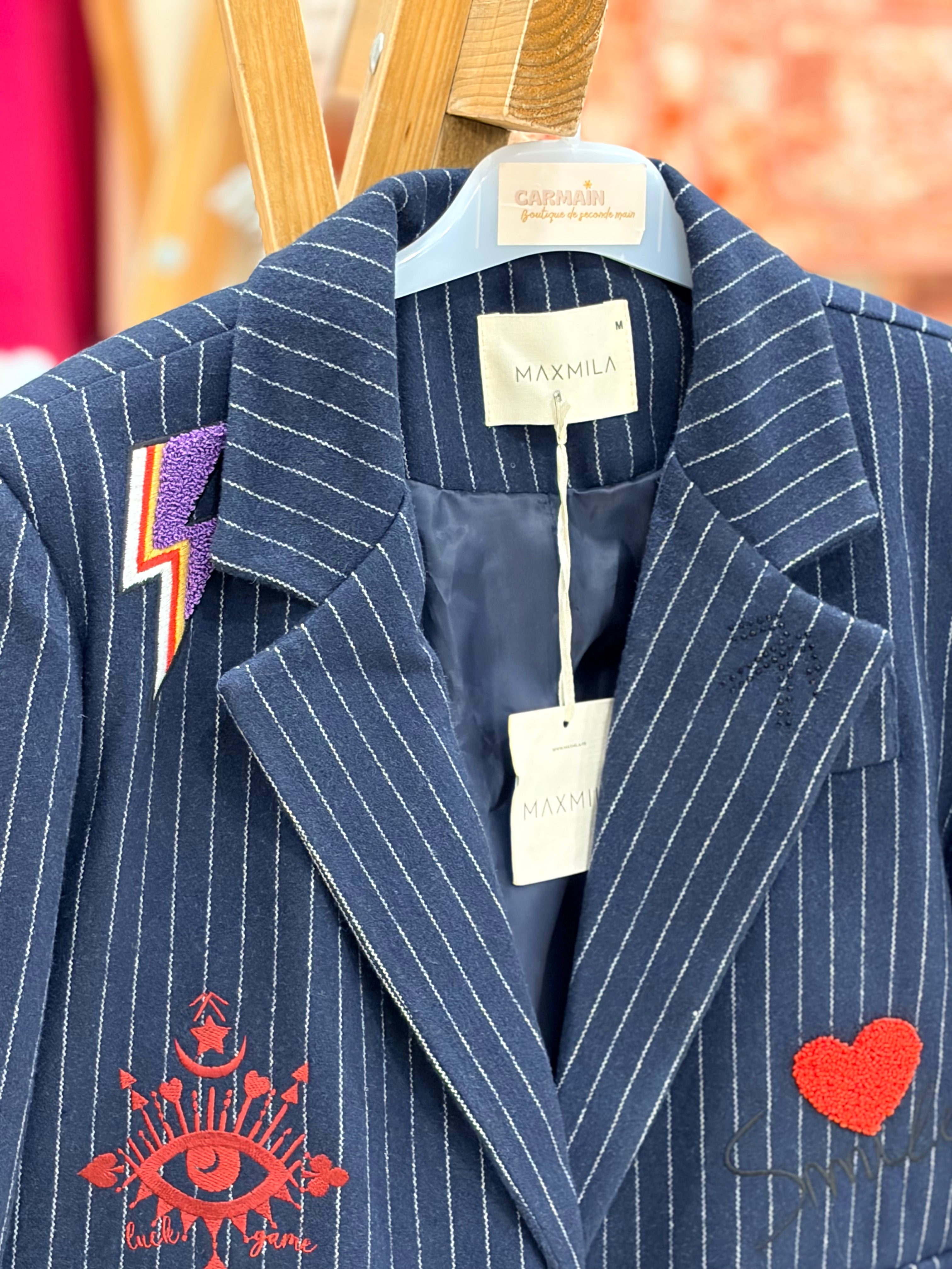 Veste de blazer bleu marine - Amour