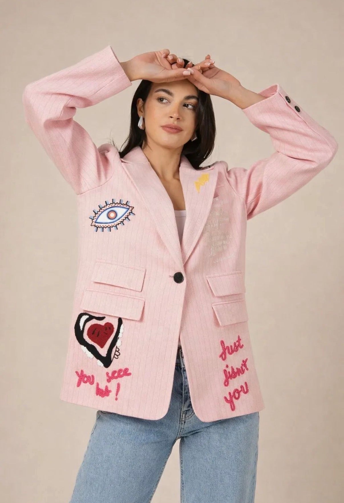 Veste de blazer rose - Funky
