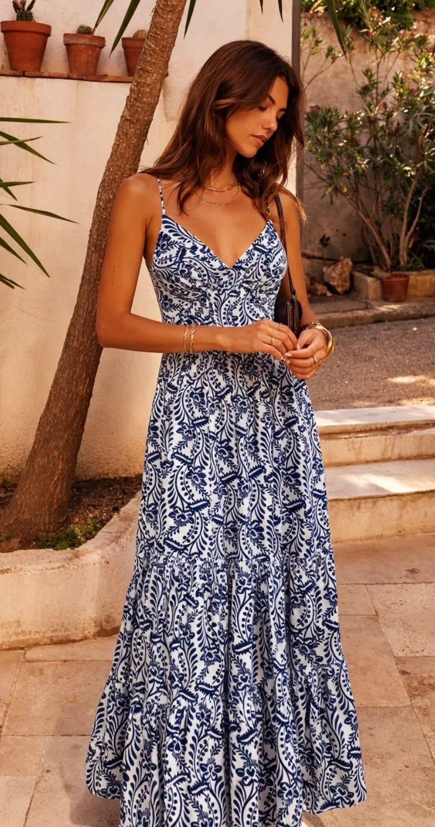 Robe longue bleue - Maria