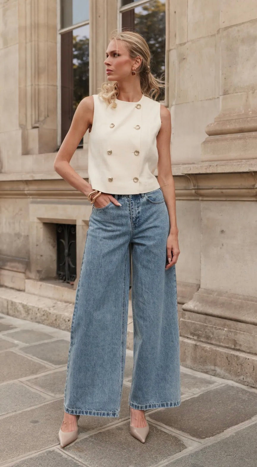 Jeans bleu vintage Oraije - Sophie