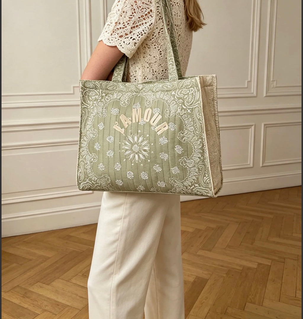 Sac cabas vert - Eléonore